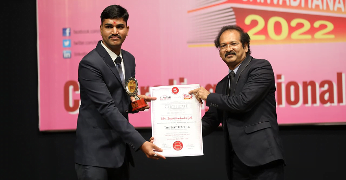 The Ideal Teacher Awardee from leading School of Navi Mumbai