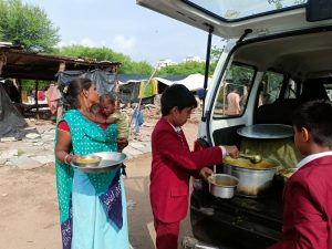 Food Distribution - Gurukul Vidyanagar