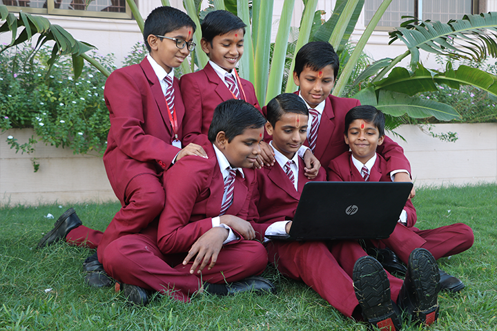 Students With Laptop