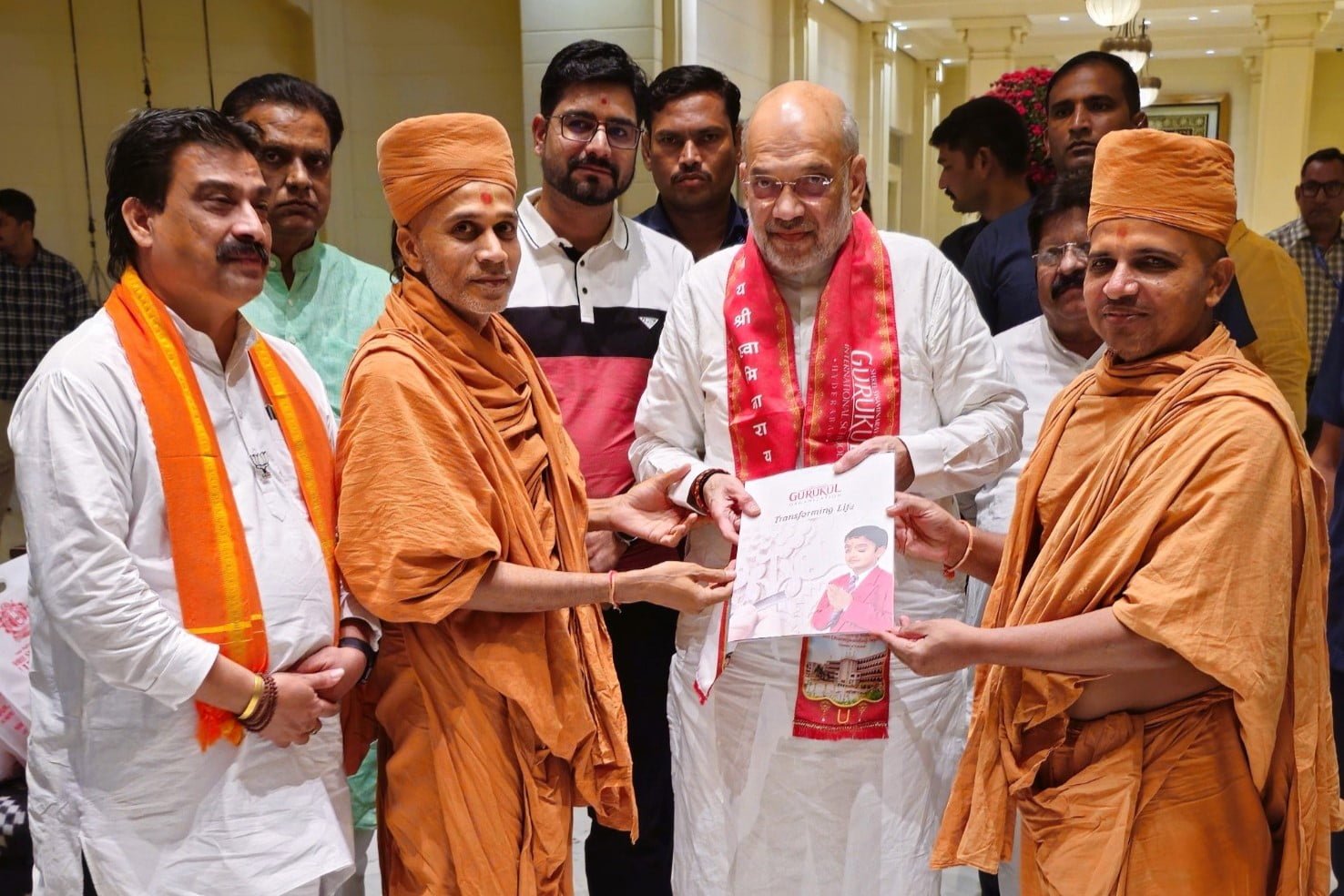 Honourable Home Minister Amit Shah Meets Saints of Gurukul Hyderabad
