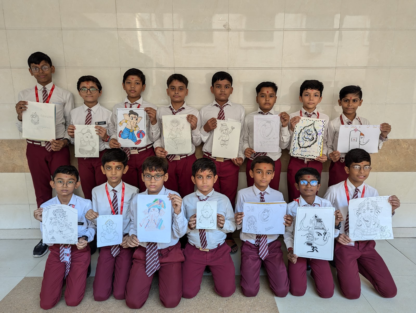 GANESH CHATURTHI DRAWING Shree Swaminarayan Gurukul International School