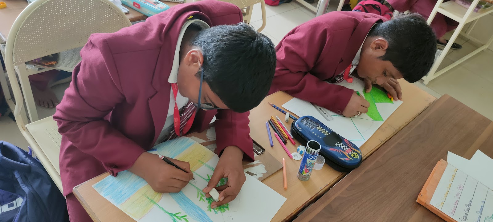 Drawing competition for Hindi week