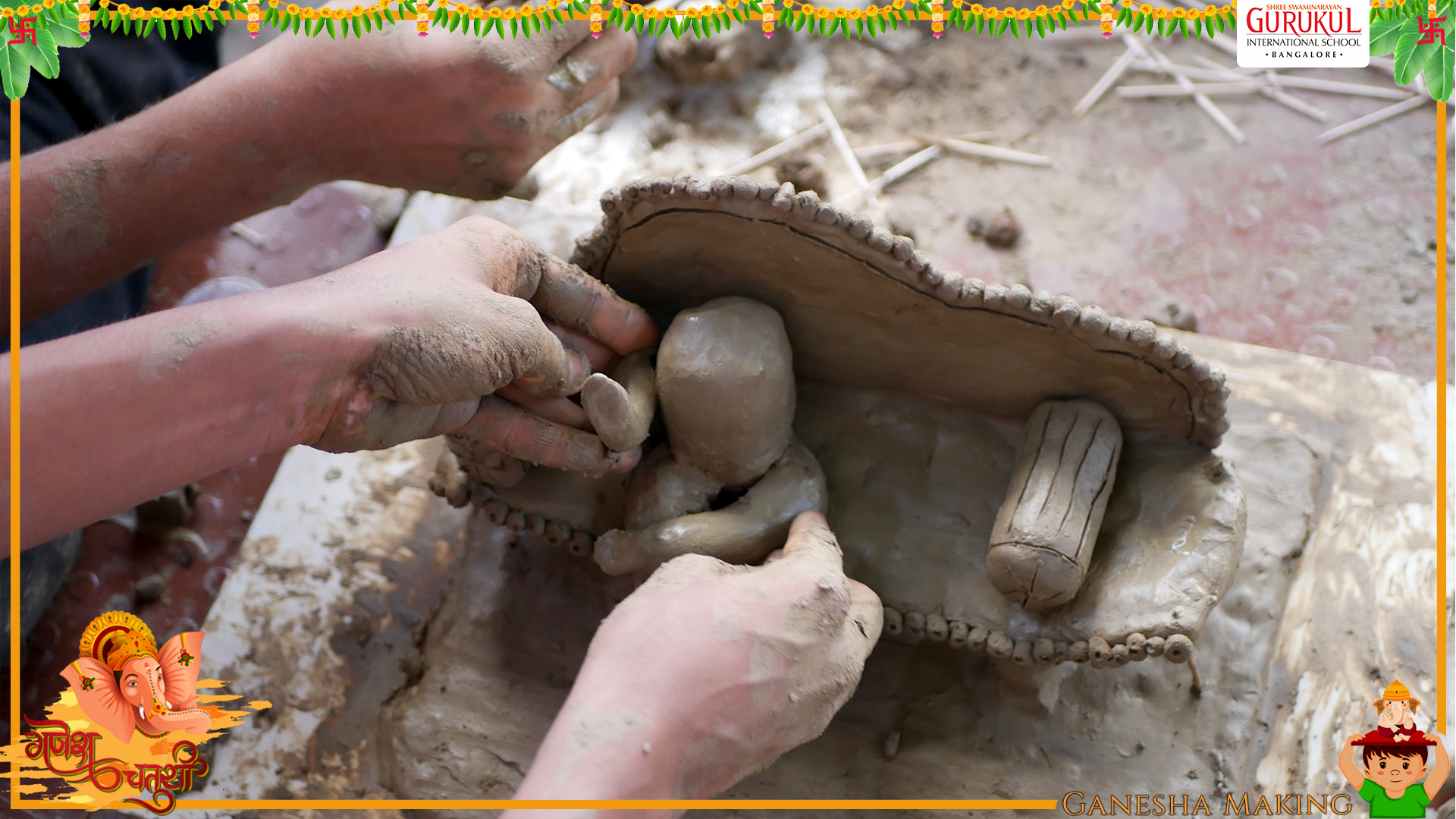 Devotional Creations Hostel Students Sculpt Ganesh Ji from Soil