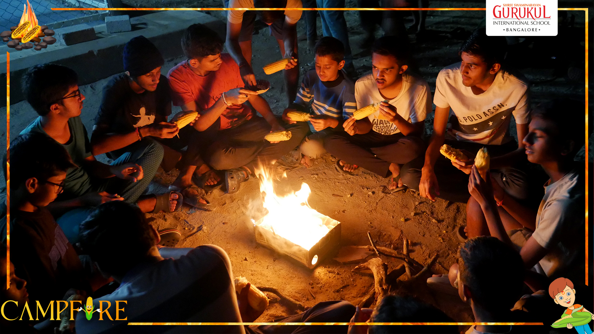 Campfire Nights: A Cozy Tradition at Shree Swaminarayan Gurukul Bangalore