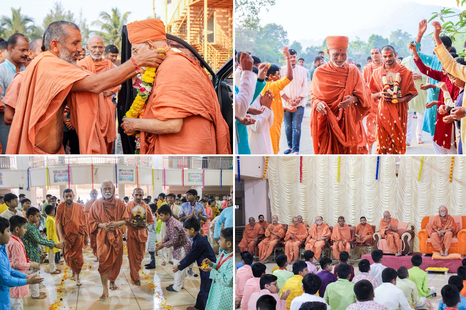 Welcoming of Pujya Gurumaharaj & Pujya Mahant Swami