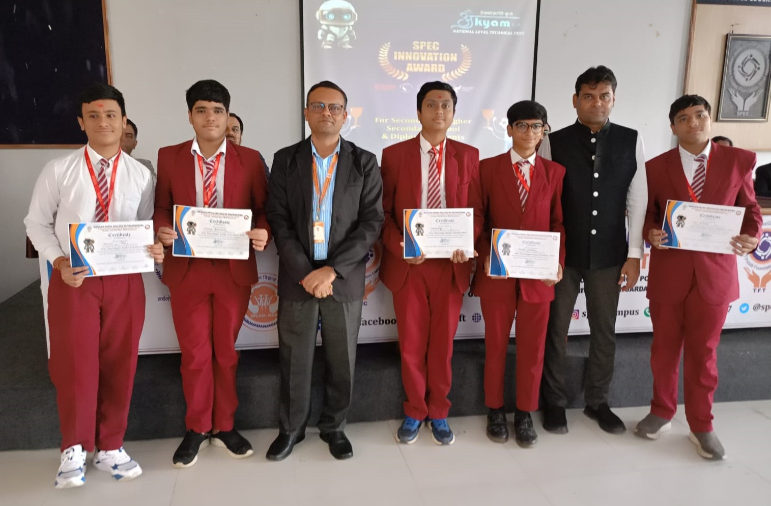 3rd Rank at SPEC college’s National Tech Fest