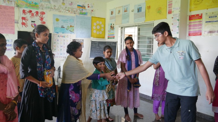 Spreading Love and Kindness: Shree Swaminarayan Gurukul Bangalore Students Visit Orphanage Home