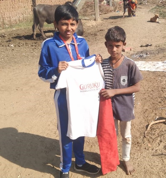 Walfare Movement Clothes Distribution By Gurukul Students