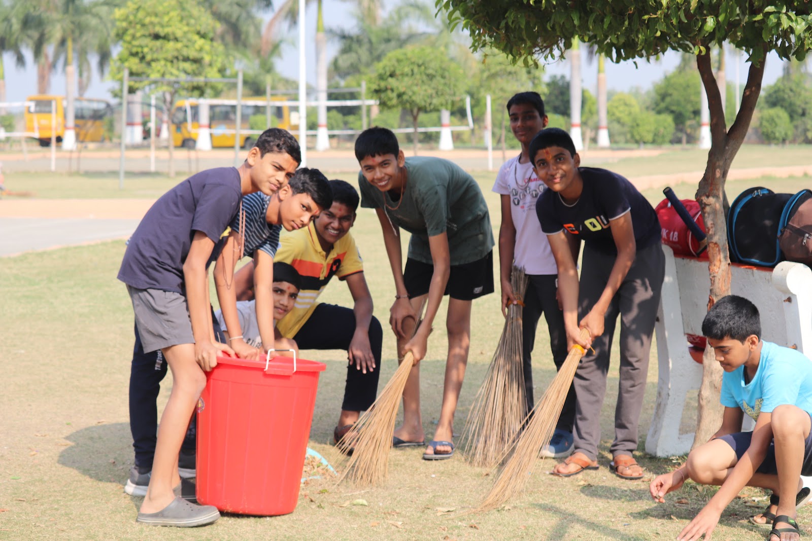 Student’s Cleaning Campus