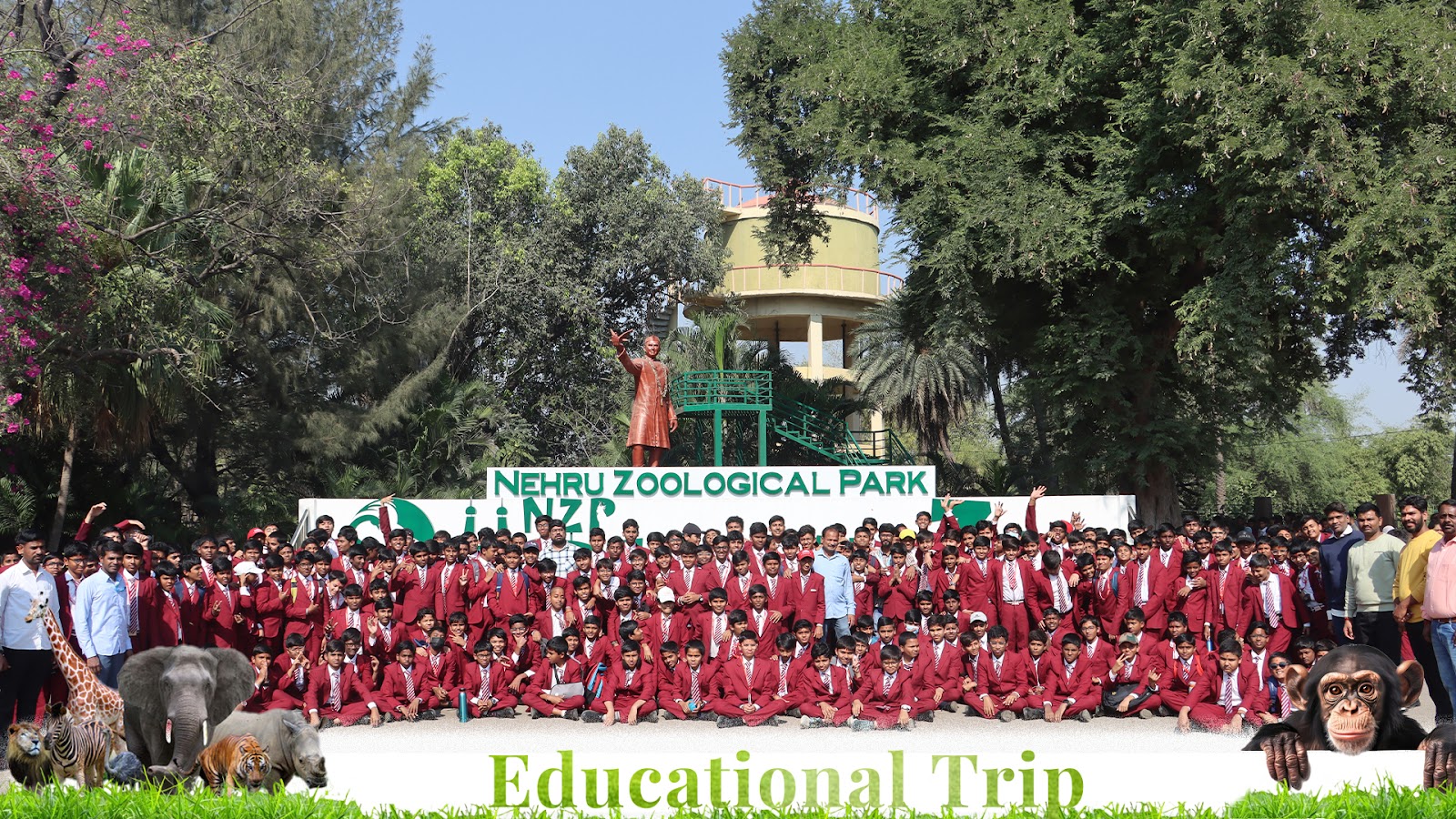 Educational Trip To Nehru Zoological Park By 8th Class