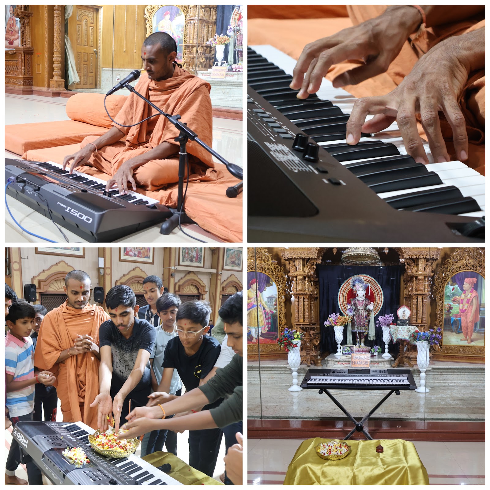 Students of Music Seva and Mic Seva Donate Keyboard to Gurukul