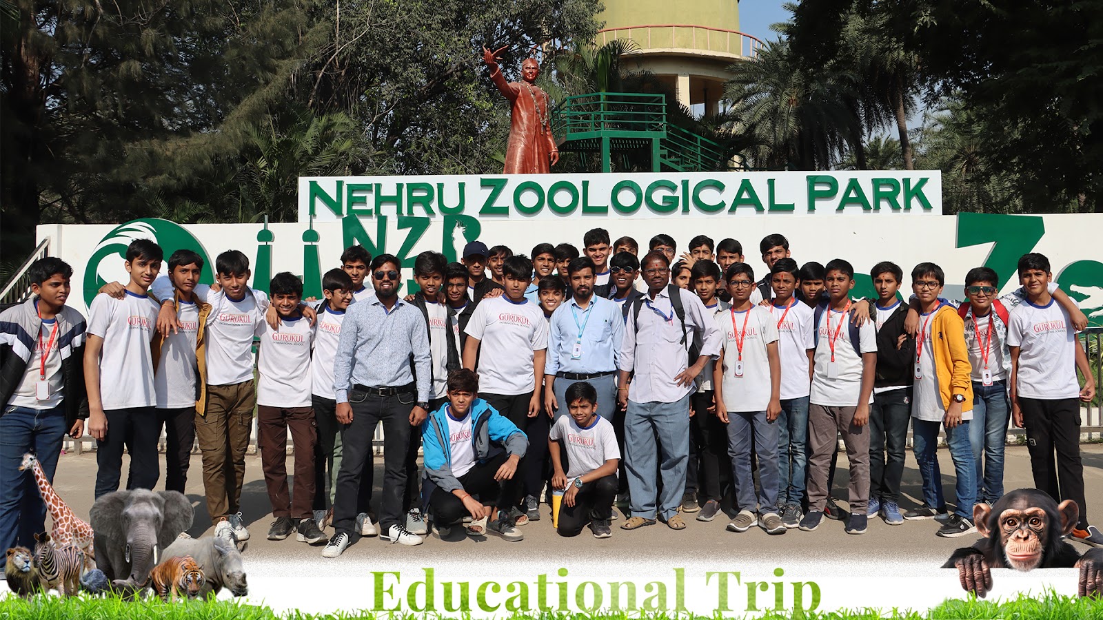 Educational Trip To Nehru Zoological Park By 9th Class