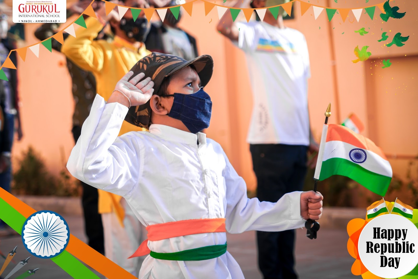 Republic Day Celebration at Shree Swaminarayan Gurukul International School, Ahmedabad