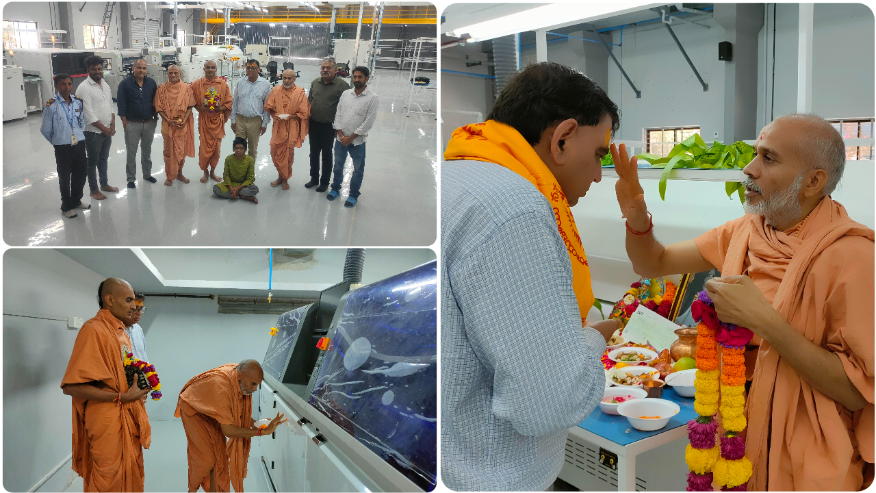 Mahapooja at New Factory of USA Devotee, Dhirubhai Babariya & Bharat Bhai Sutariya