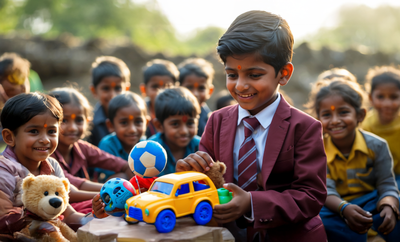Donate your toys to poor children.
