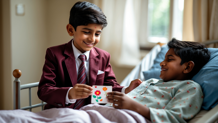 Visit a sick friend or relative and cheer them up.