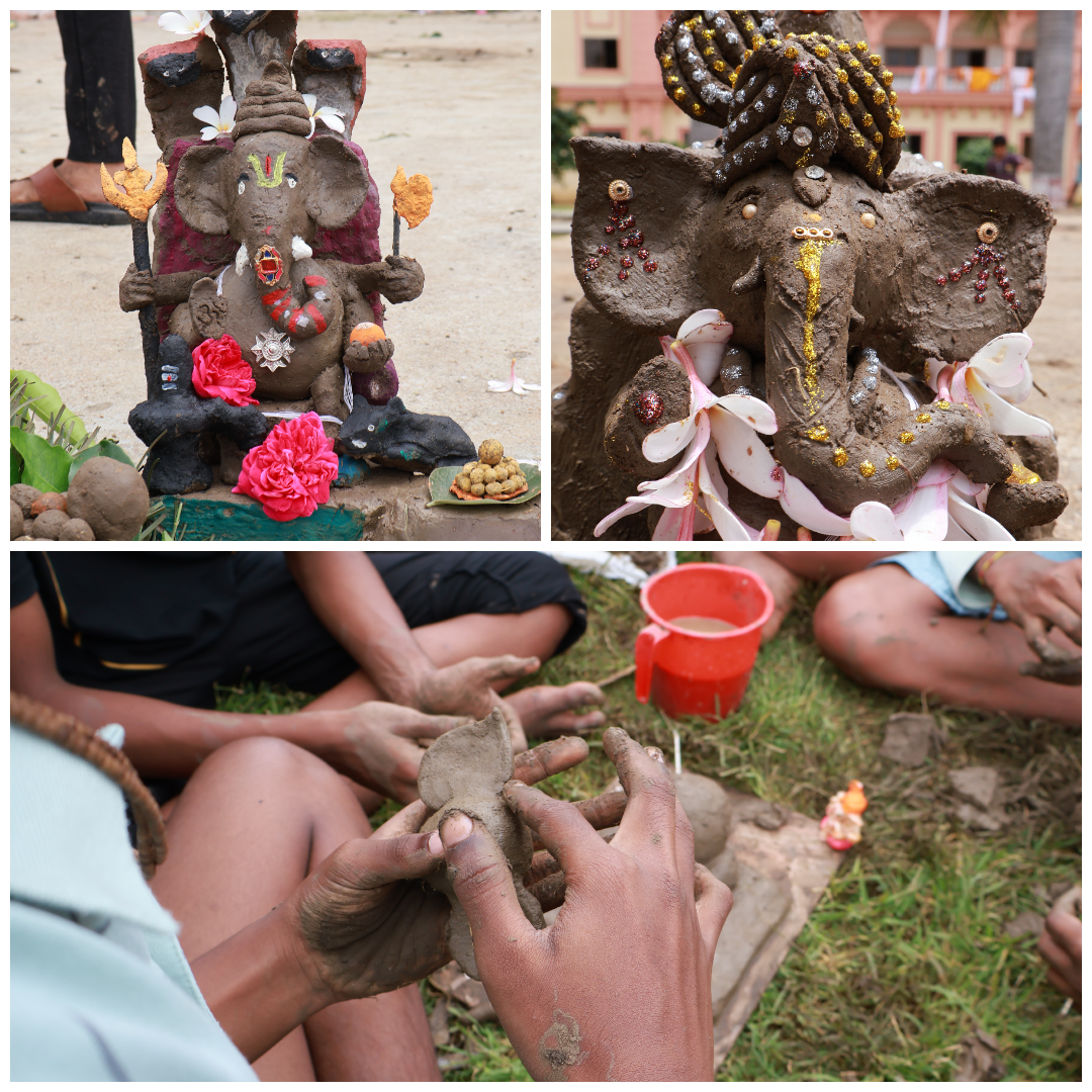 Ganesh Idol Making competition at Hostel