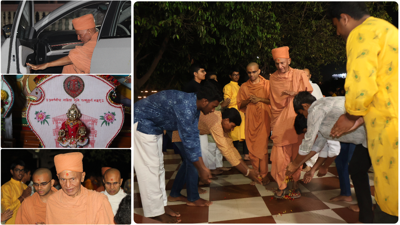 Welcoming Of Pujya Mahant Swamiji