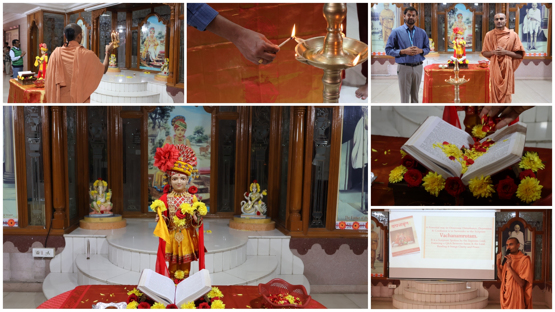 Divine Poojan Of The Vachanamrut In Day School Assembly