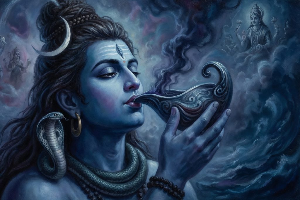 02 Shivratri Lord Shiva Drinking Poision Image Hq 2K