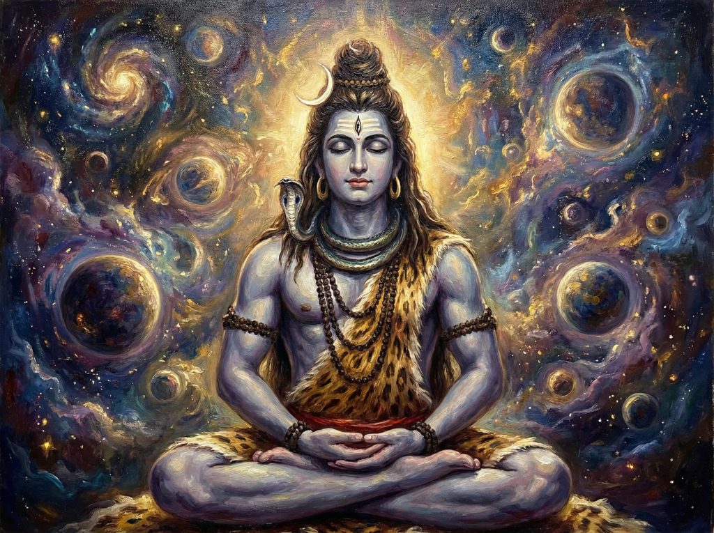06 Lord Shiva Oainting In Divine Cosmos Universe Hq