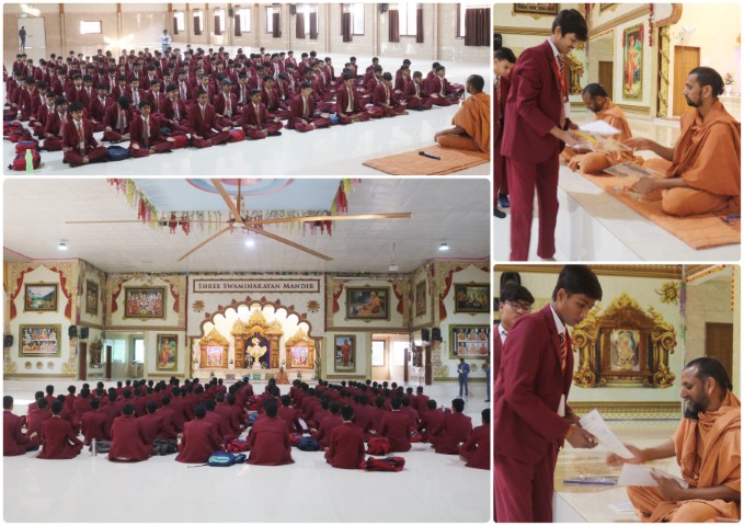 Blessing of Swamiji for 10th Boards Exam 
