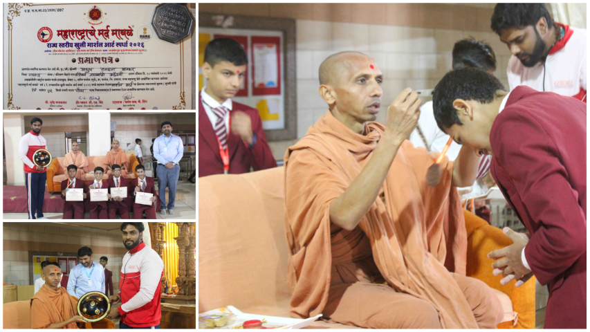 Champions of Raigad Taekwondo Stars Rise with Swamiji’s Blessings 