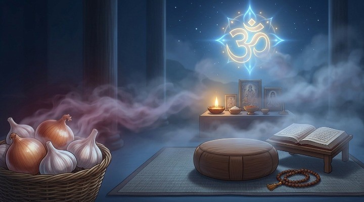 Illustration Showing Meditation Clarity Becoming Foggy Due To Disturbed Mental Focus