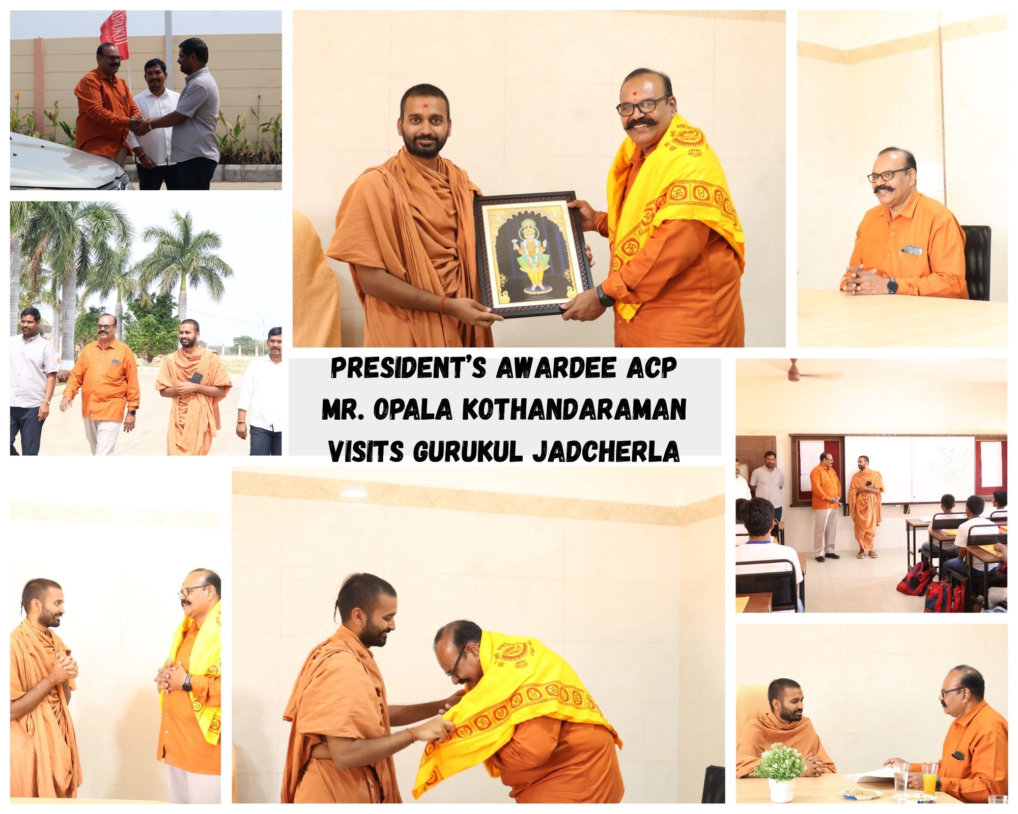 President’s Police Medal Awarded & Retired ACP Visits Swaminarayan Gurukul Jadcherla