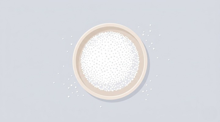 Side View Digital Illustration Of Salt Crystals In A Bowl Representing Balance And Stability.