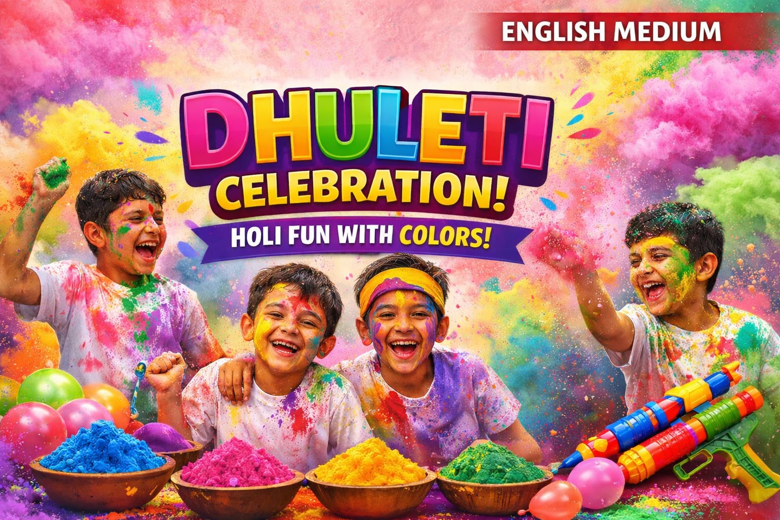 Dhuleti Celebration at Ahmedabad (English Medium)