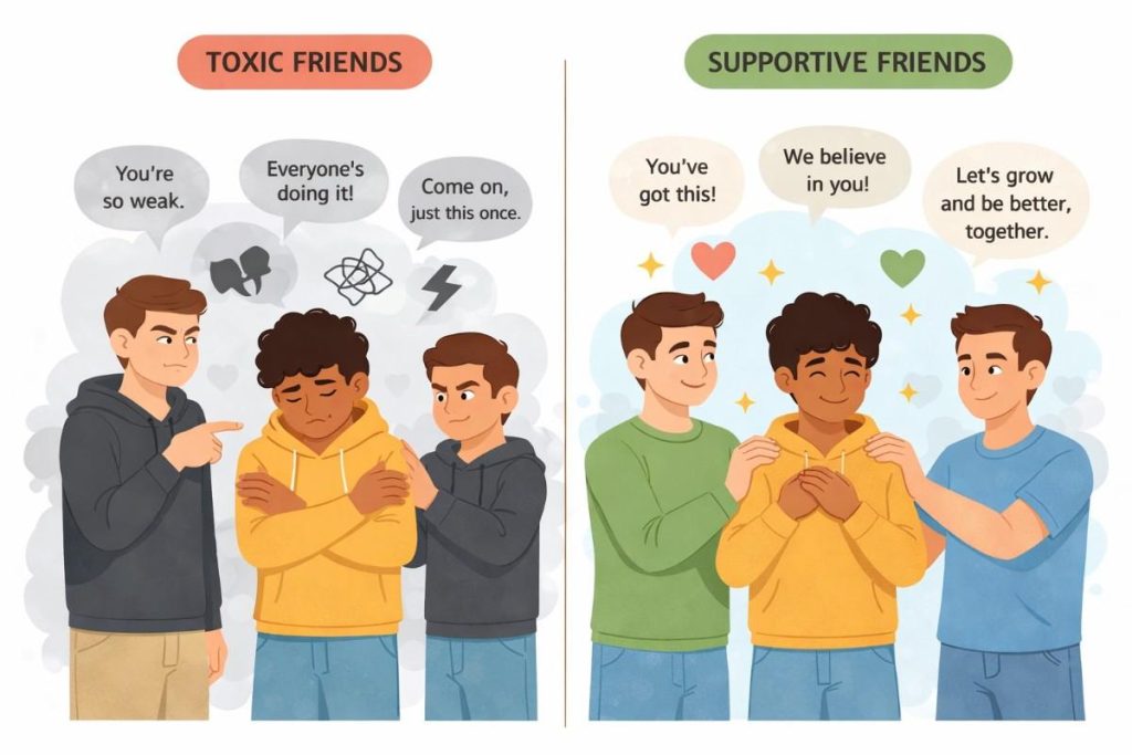 Toxic Vs Supportive Friends