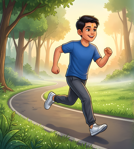 01 13 Run For 10 Mins In The Morning Or Go For A Morning Fast Walk For 20 Minutes Small, Fitness Activity Cooking Food