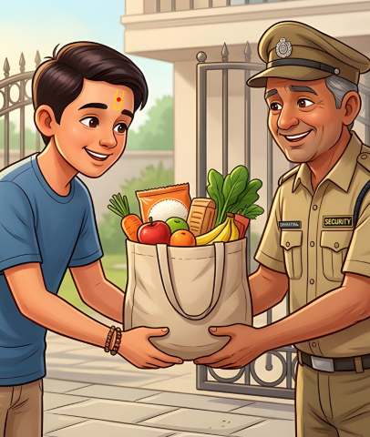 22 Donate Groceries To Security Guards Or Workers In Your Society Small, Compassion Activity House Cleaning