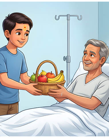 25 Visit Hospitals Offer Fruits To Patients Small, Compassion Activity House Cleaning