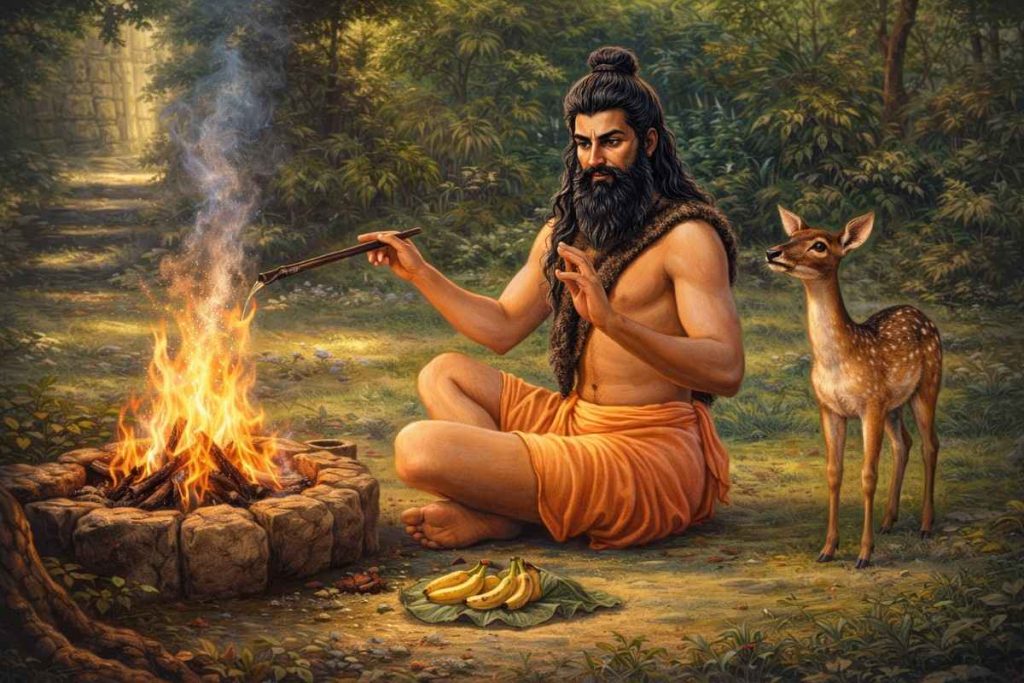 King Bharat With The Deer