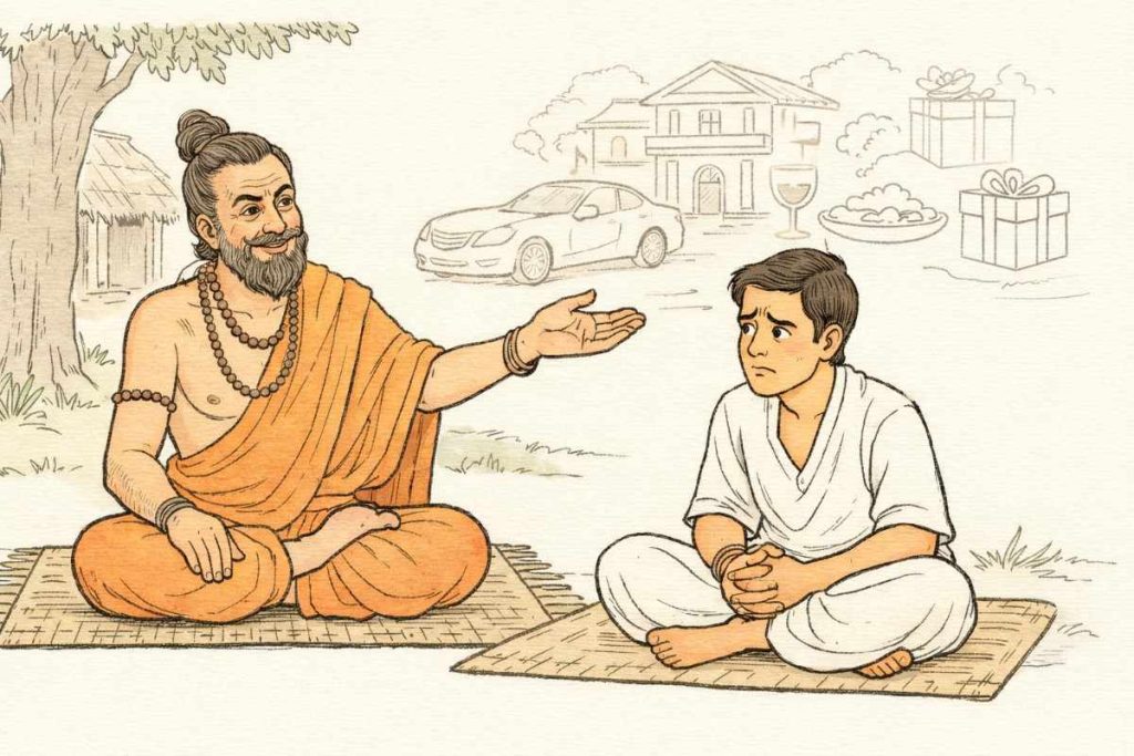 Saint Misguiding His Student