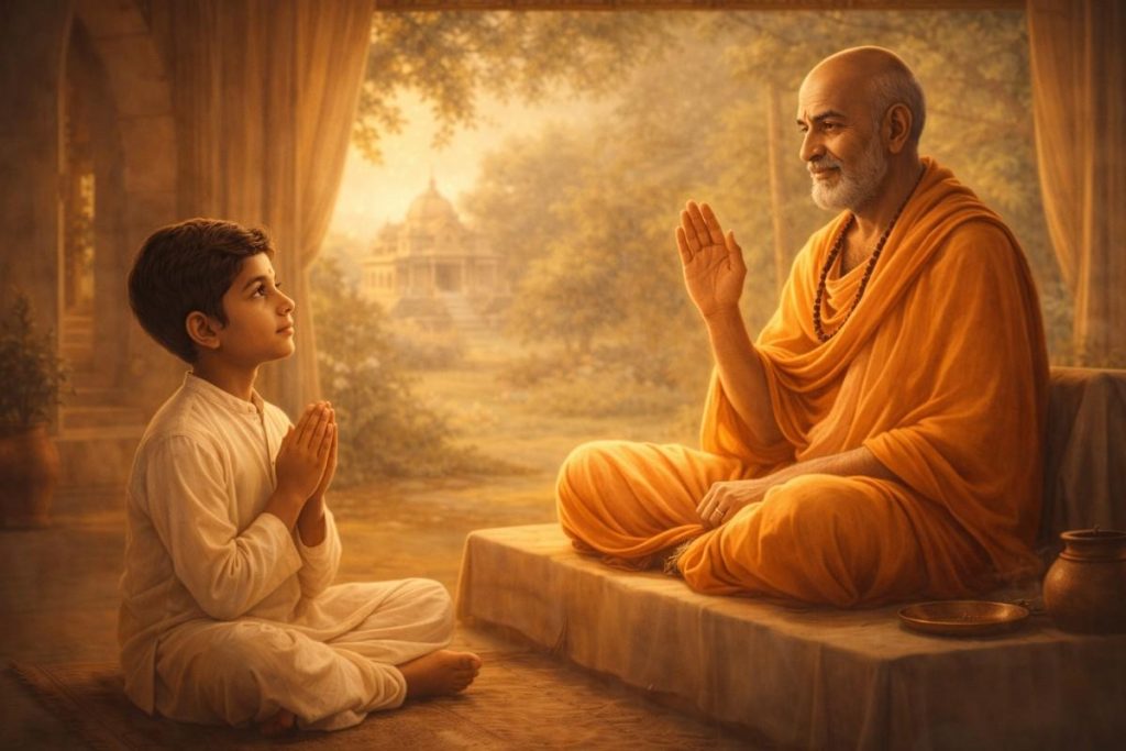 Devotee With His True Saint