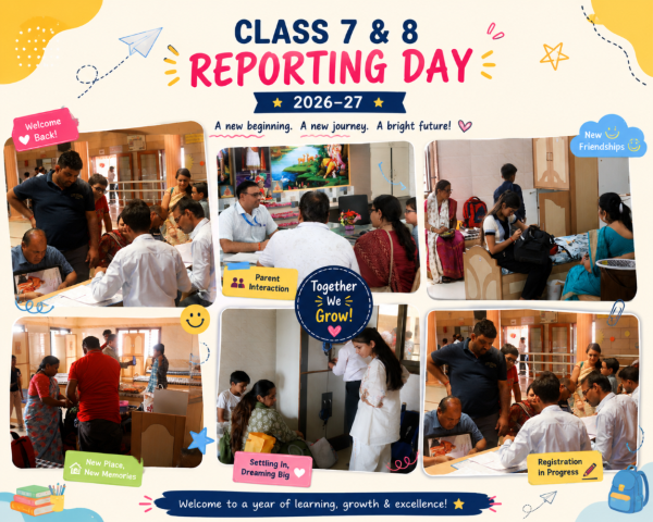 Reporting of class 7th & 8th 