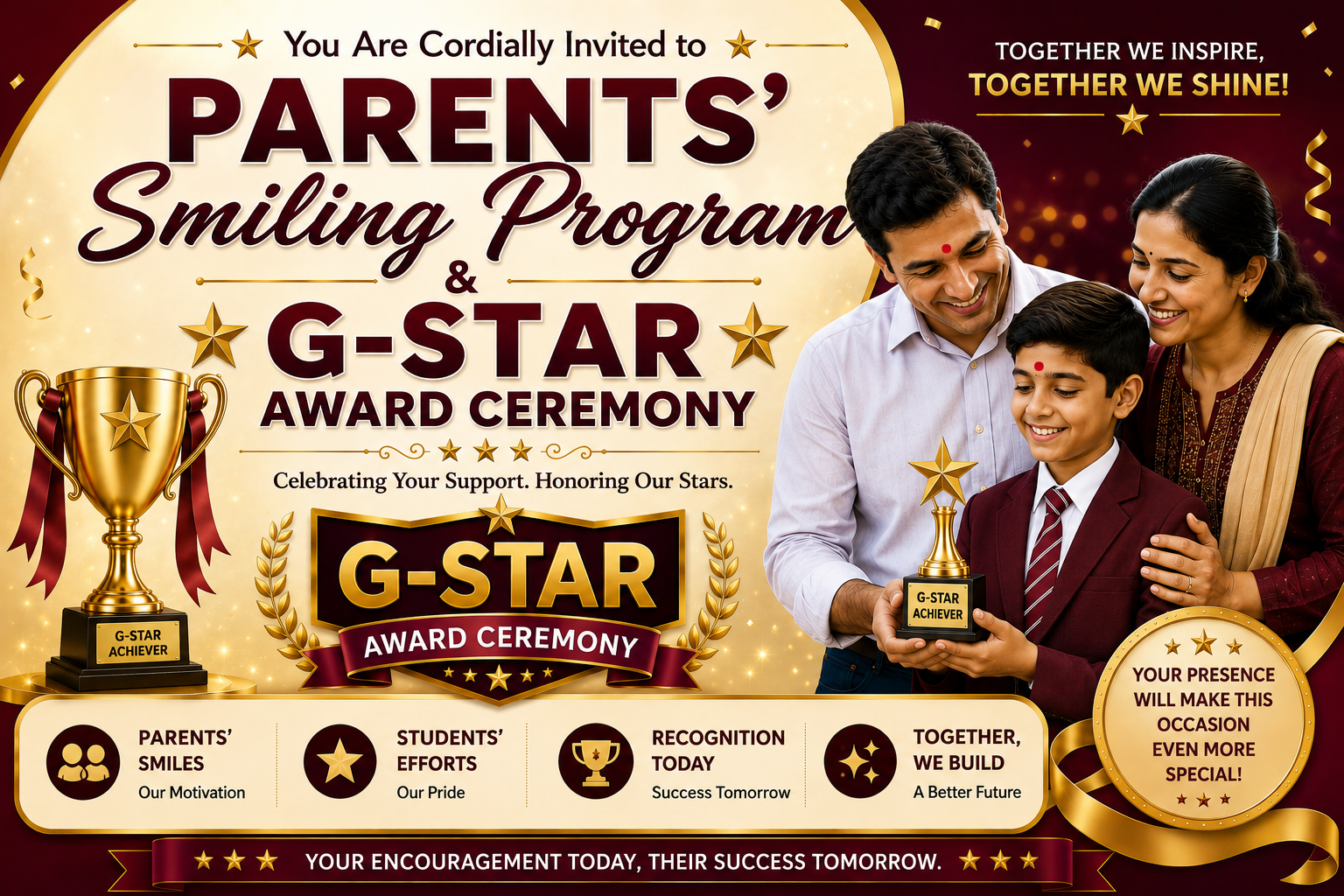 Parents’ Smiling Program & G-Star Award Ceremony(Gujarati Medium)