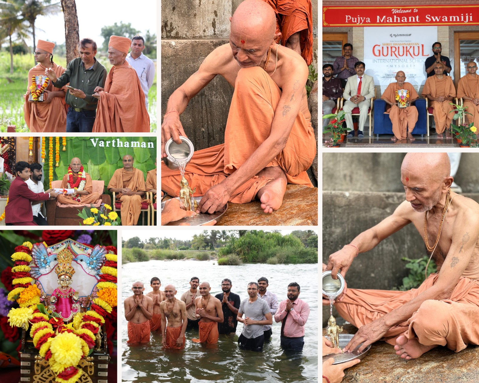 Campus Visit, Kaveri Sanan & Thakorji Abhishek by Pujya Mahant Swamiji 
