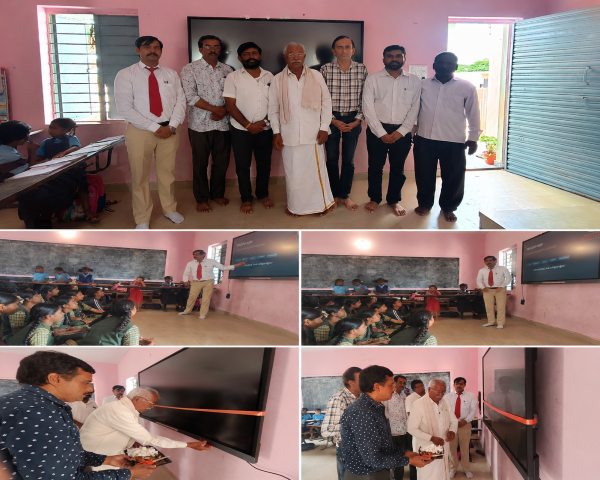 LED Smart Board Donated to Government School, Belagola 